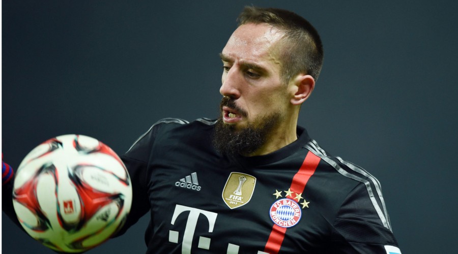 BERLIN,GERMANY,29.NOV.14 - SOCCER - 1. DFL, 1. Deutsche Bundesliga, Hertha BSC Berlin vs FC Bayern Muenchen. Image shows Franck Ribery (Bayern). Photo: GEPA pictures/ Witters/ Frank Peters - ATTENTION - COPYRIGHT FOR AUSTRIAN CLIENTS ONLY