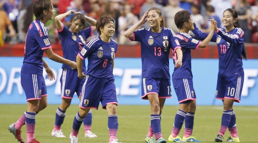 Japan beat Netherlands to reach Women s World Cup q finals Japanese soccer players celebrate their 2-1 win over the Netherlands in the Women s World Cup round of 16 at BC Place Stadium in Vancouver, Canada, on June 23, 2015. PUBLICATIONxINxGERxSUIxAUTxHUNxONLY

Japan Beat Netherlands to REACH Women s World Cup Q Finals Japanese Soccer Players Celebrate their 2 1 Win Over The Netherlands in The Women s World Cup Round of 16 AT BC Place Stage in Vancouver Canada ON June 23 2015 PUBLICATIONxINxGERxSUIxAUTxHUNxONLY