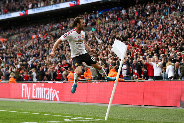 during The Emirates FA Cup Final match between Manchester United and Crystal Palace at Wembley Stadium on May 21, 2016 in London, England.