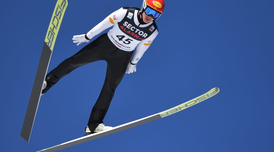 OSLO,NORWAY,11.MAR.17 - NORDIC SKIING, NORDIC COMBINED, SKI JUMPING - FIS World Cup, Holmenkollen, large hill. Image shows Mario Seidl (AUT). Photo: GEPA pictures/ Florian Ertl