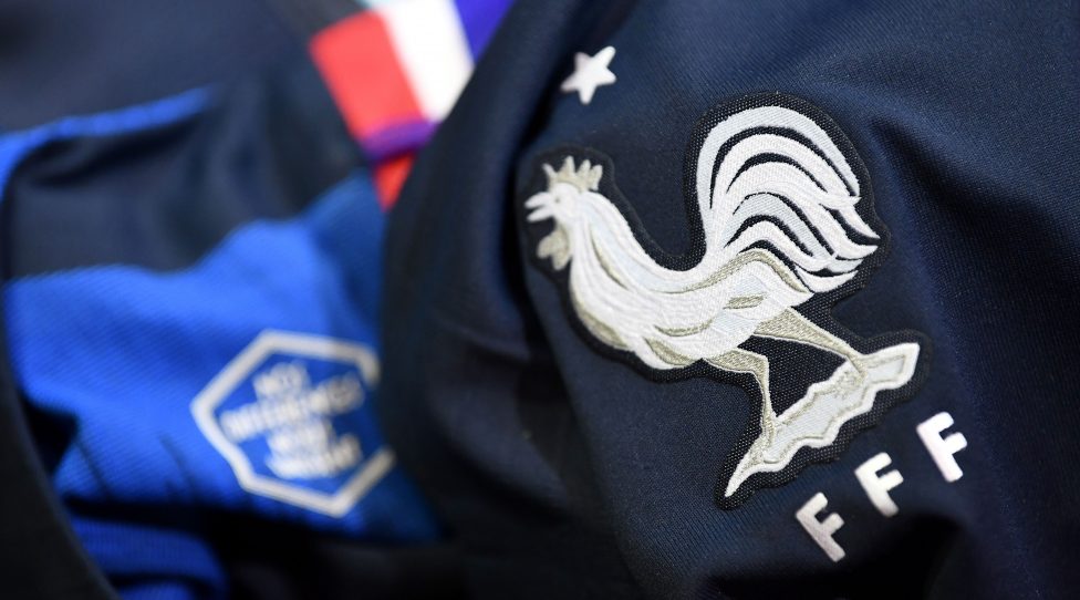 A picture taken on April 25, 2018 in Paris, shows the jersey of the French national football team for the FIFA 2018 World Cup football tournament. (Photo by FRANCK FIFE / AFP)        (Photo credit should read FRANCK FIFE/AFP/Getty Images)