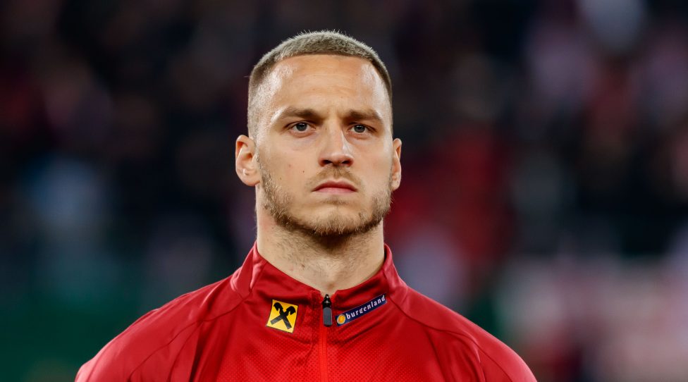 VIENNA, AUSTRIA - MARCH 21: Marko Arnautovic of Austria looks on prior to the 2020 UEFA European Championships group G qualifying match between Austria and Poland at Ernst Happel Stadion on March 21, 2019 in Vienna, Austria. (Photo by TF-Images/Getty Images)