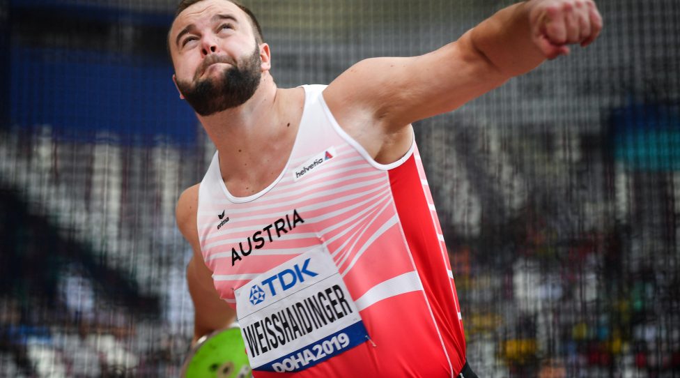 Austria's Lukas Weisshaidinger competes in the Men's Discus Throw heats at the 2019 IAAF World Athletics Championships at the Khalifa International stadium in Doha on September 28, 2019. (Photo by ANDREJ ISAKOVIC / AFP)        (Photo credit should read ANDREJ ISAKOVIC/AFP/Getty Images)