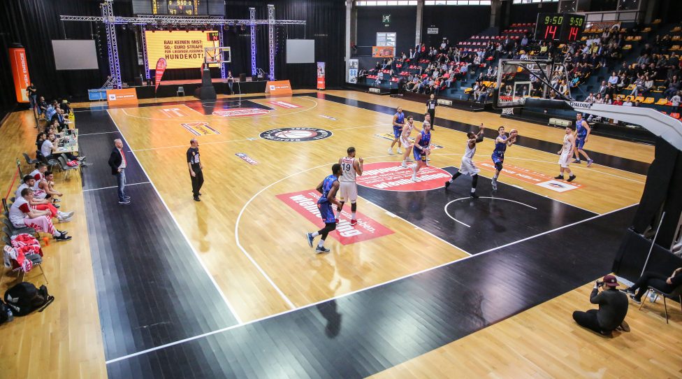 VIENNA,AUSTRIA,07.APR.19 - BASKETBALL - ABL, Admiral Basketball League, BC Vienna vs bulls Kapfenberg. Image shows an overview of the Hallmann Dome. Photo: GEPA pictures/ Michael Meindl