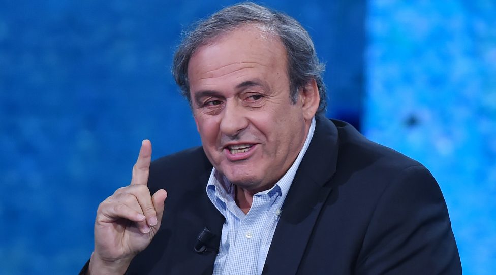 MILAN, ITALY - NOVEMBER 17:  Michel Platini attends "Che Tempo Che Fa" tv show on November 17, 2019 in Milan, Italy. (Photo by Stefania D'Alessandro/Getty Images)