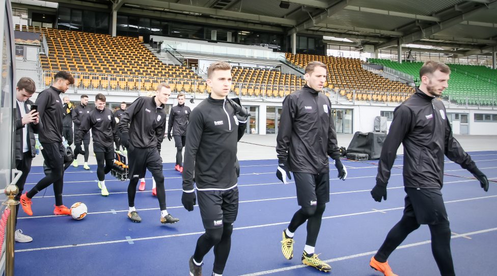 LINZ,AUSTRIA,26.FEB.20 - SOCCER - UEFA Europa League, round of 32, Linzer ASK vs AZ Alkmaar, preview, training LASK. Image shows the team of  LASK. Photo: GEPA pictures/ Manfred Binder