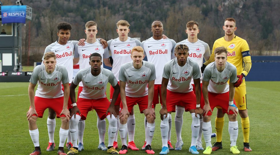 GROEDIG,AUSTRIA,04.MAR.20 - SOCCER - UEFA Youth League, round of 16, Red Bull Salzburg vs Derby County. Image shows the team of RBS. Photo: GEPA pictures/ Mathias Mandl