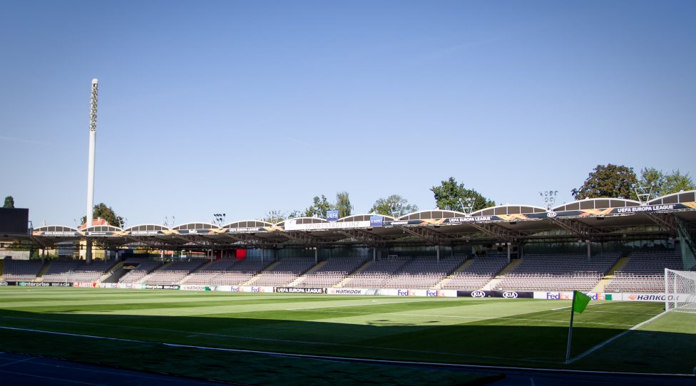 LINZ,AUSTRIA,18.SEP.19 - SOCCER - UEFA Europa League, group stage, Linzer ASK vs FC Rosenborg Trondheim, preview. Image shows an overview of the Stadion Linz - Gugl . Photo: GEPA pictures/ Manfred Binder