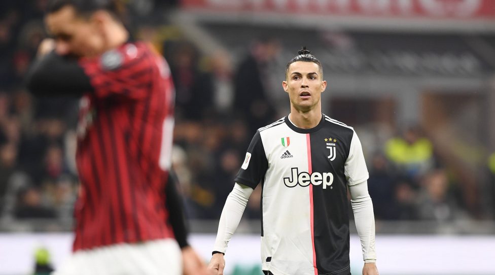 Mg Milano 13/02/2020 - Coppa Italia / Milan-Juventus / foto Matteo Gribaudi/Image nella foto: Cristiano Ronaldo-Zlatan Ibrahimovic PUBLICATIONxNOTxINxITA