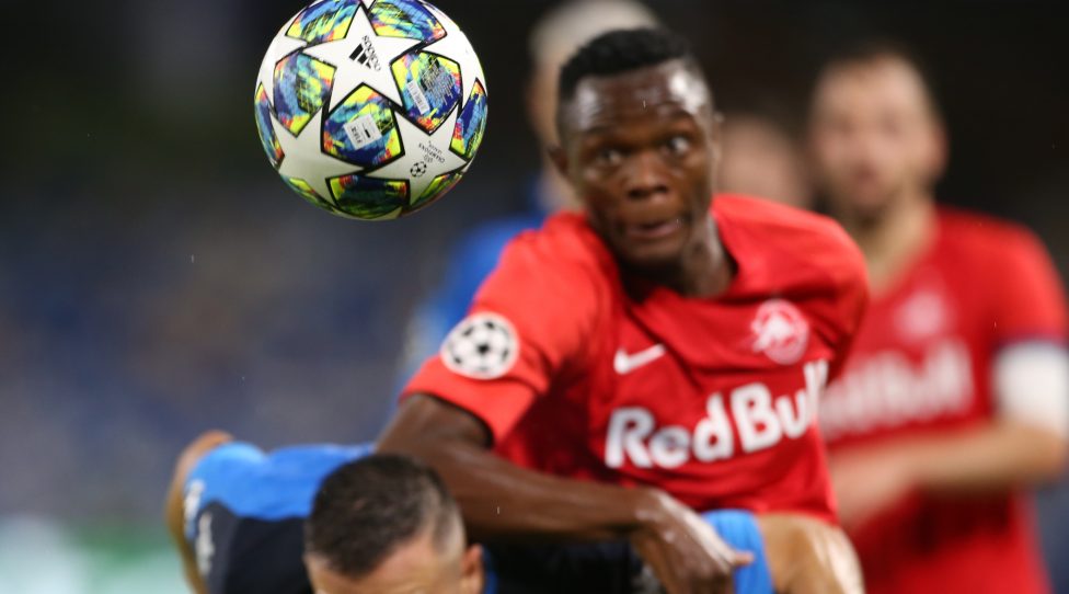 NAPLES,ITALY,05.NOV.19 - SOCCER - UEFA Champions League, group stage, SSC Napoli vs Red Bull Salzburg. Image shows a feature of a ball. Photo: GEPA pictures/ Mathias Mandl