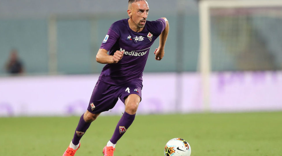 FLORENCE, ITALY - JULY 19: Franck Ribery of ACF Fiorentina in action during the Serie A match between ACF Fiorentina and  Torino FC at Stadio Artemio Franchi on July 19, 2020 in Florence, Italy.  (Photo by Gabriele Maltinti/Getty Images)