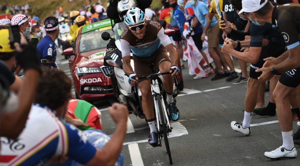 Team AG2R La Mondiale rider France's Nans Peters rides ahead during the 8th stage of the 107th edition of the Tour de France cycling race, 140 km between Cazeres-sur-Garonne and Loudenvielle, on September 5, 2020. (Photo by Anne-Christine POUJOULAT / AFP) (Photo by ANNE-CHRISTINE POUJOULAT/AFP via Getty Images)