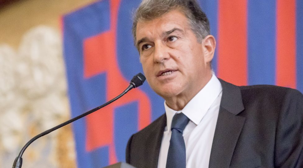 The former president of FC Barcelona, Joan Laporta, presents his candidacy for the elections for the presidency of the club that will take place during the spring of 2021, in Barcelona, Catalonia, Spain, on November 30, 2020. (Photo by Albert Llop/NurPhoto via Getty Images)