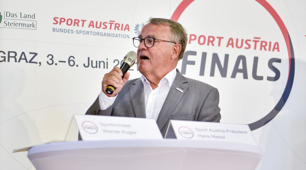 GRAZ,AUSTRIA,27.JUL.20 - VARIOUS SPORTS - Sport Austria Finals 2021, press conference. Image shows president Hans Niessl (BSO). Photo: GEPA pictures/ Simona Donko