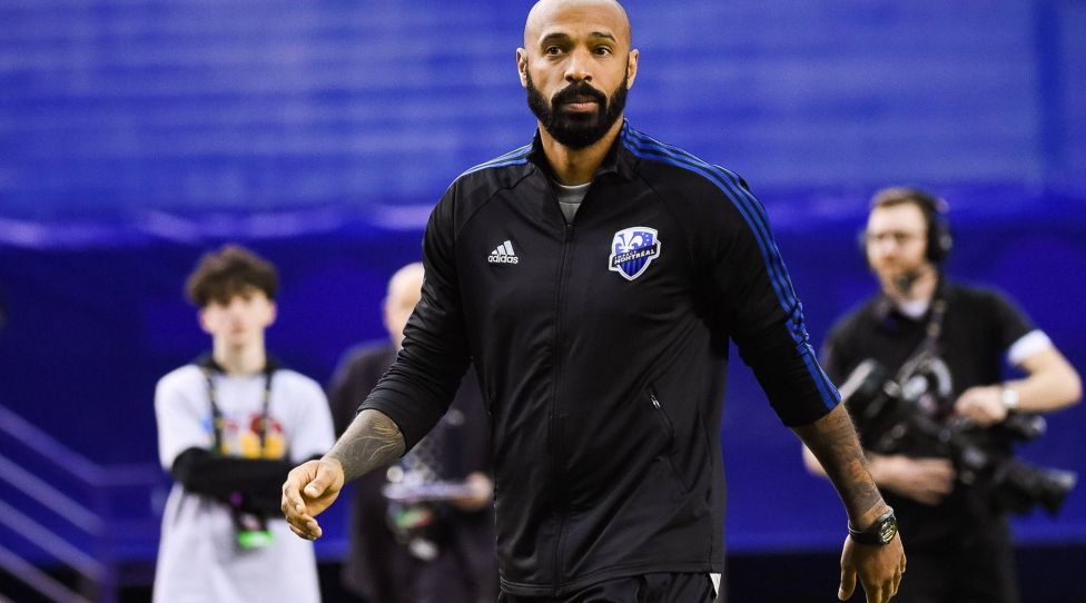 MONTREAL, QC - FEBRUARY 26: Look on Montreal Impact head coach Thierry Henry hc walking off the field during the Deportivo Saprissa versus the Montreal Impact game on February 26, 2020, at Olympic Stadium in Montreal, QC Photo by David Kirouac/Icon Sportswire SOCCER: FEB 26 Concacaf Champions League - Saprissa at Montreal Impact Icon200226018