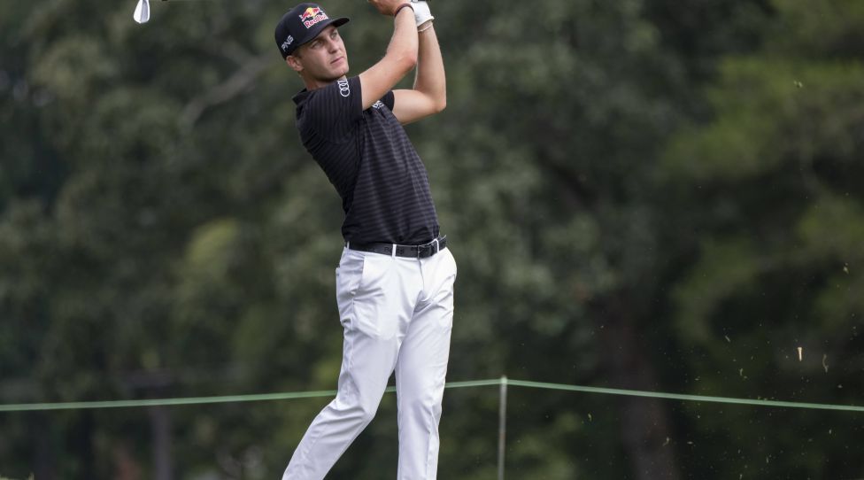 August 14, 2020, Greensboro, NC, USA: GREENSBORO, NC - AUGUST 14: Matthias Schwab tees off on the 16th hole during the second round of the Wyndham Championship golf tournament at Sedgefield Country Club in Greensboro, NC on August 14, 2020.  /Icon Sportswire Greensboro USA - ZUMAi88_ 20200814_zaf_i88_092 Copyright: xWilliamxHowardx
