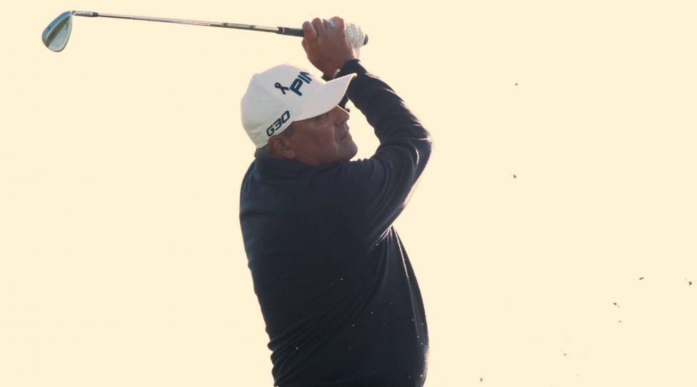 Feb. 7, 2015 - Torery Pines, California, USA - Angel Cabrera of Argentina plays his tee shot on the 3rd hole during the third round of the Farmers Insurance Open at Torrey Pines Golf Course on February 7, 2015 in San Diego, California. Farmers Insurance Open - Third Round  - ZUMAg139