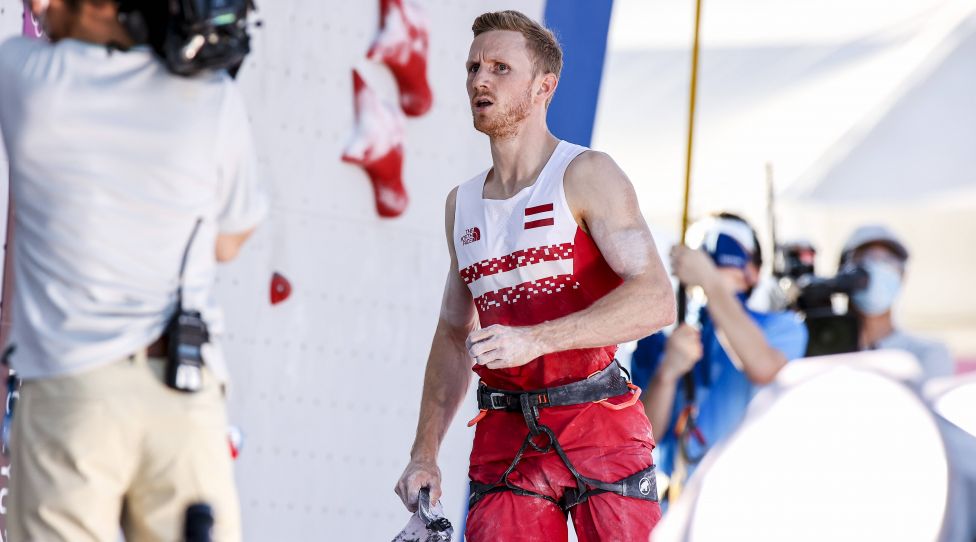 OLYMPICS - Summer Olympic Games, Olympische Spiele, Olympia, OS 2020 TOKYO,JAPAN,03.AUG.21 - OLYMPICS, CLIMBING - Summer Olympic Games 2020, men, speed. Image shows Jakob Schubert AUT. PUBLICATIONxNOTxINxAUTxSUIxSWE GEPAxpictures/xJasminxWalter