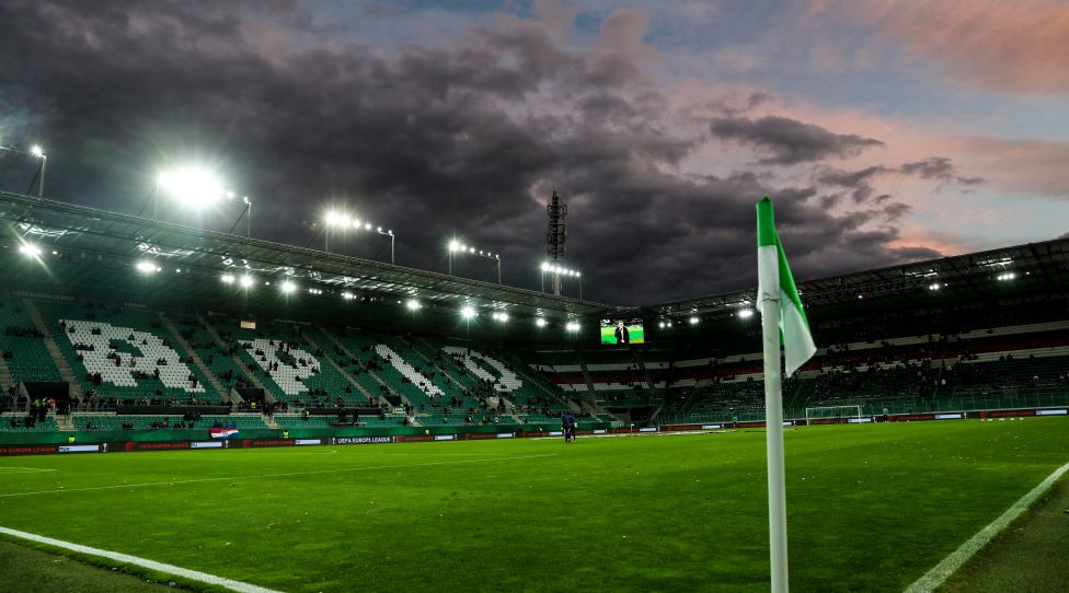 VIENNA,AUSTRIA,21.OCT.21 - SOCCER - UEFA Europa League, group stage, SK Rapid Wien vs Dinamo Zagreb. Image shows an overview of the Allianz Stadium. Photo: GEPA pictures/ Philipp Brem