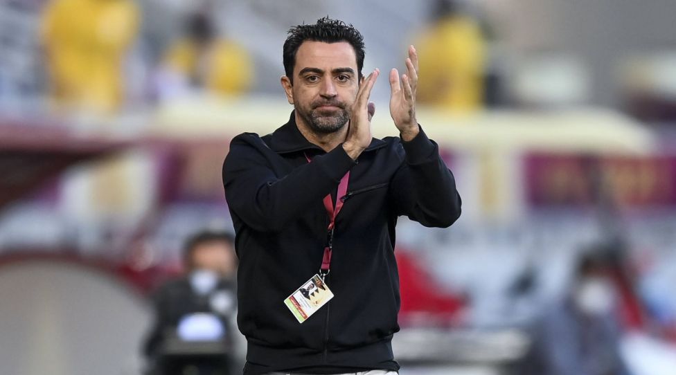 210227 -- DOHA, Feb. 27, 2021 -- Al Sadd SC head coach Xavier Hernandez reacts during the Qatar cup final match between Al Sadd SC and Al Duhail SC in Doha, Qatar, Feb. 26, 2021. Photo by /Xinhua SPQATAR-DOHA-FOOTBALL-QATAR CUP-FINAL Nikku PUBLICATIONxNOTxINxCHN
