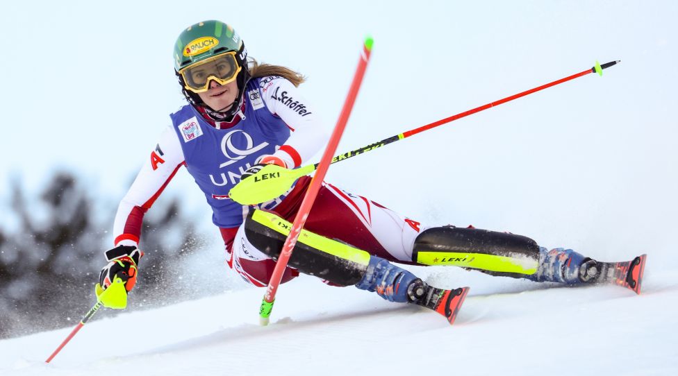 LIENZ,AUSTRIA,29.DEC.21 - ALPINE SKIING - FIS World Cup, slalom, ladies. Image shows Katharina Liensberger (AUT). Photo: GEPA pictures/ Daniel Goetzhaber