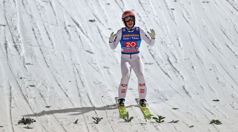 BISCHOFSHOFEN,AUSTRIA,05.JAN.22 - NORDIC SKIING, SKI JUMPING - FIS World Cup, Four Hills Tournament, large hill. Image shows Stefan Kraft (AUT). Photo: GEPA pictures/ Thomas Bachun