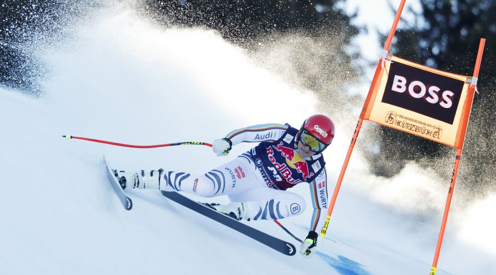 KITZBUEHEL,AUSTRIA,19.JAN.22 - ALPINE SKIING - FIS World Cup, Hahnenkamm-race, downhill training, men. Image shows Josef Ferstl (GER). Photo: GEPA pictures/ Wolfgang Grebien