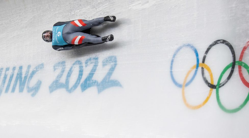 YANQING,CHINA,02.FEB.22 - OLYMPICS, LUGE - Winter Olympic Games Beijing 2022, singles, men, training. Image shows David Gleirscher (AUT). Photo: GEPA pictures/ Harald Steiner