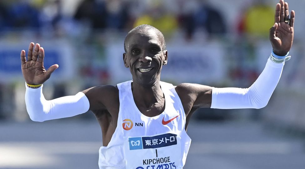 March 6, 2022, Tokyo, Japan: Kenyan Eliud Kipchoge crosses the finish line to win the men s category in the Tokyo Marathon in Tokyo on March 6, 2022. Tokyo Japan - ZUMAz114 0152604350st Copyright: xPOOLx