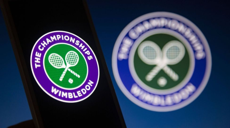 April 2, 2020, Asuncion, Paraguay: Illustration photo - Logo of The Championships, Wimbledon, a Grand Slam tennis tournament, is seen on a smartphone screen. Asuncion Paraguay - ZUMAc217 20200402zipc217002 Copyright: xAndrexM.xChangx
