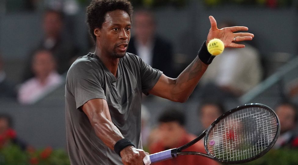 Gael Monfils, France, during Madrid Open Tennis 2022 match. May 3, 2022. 20220503178
