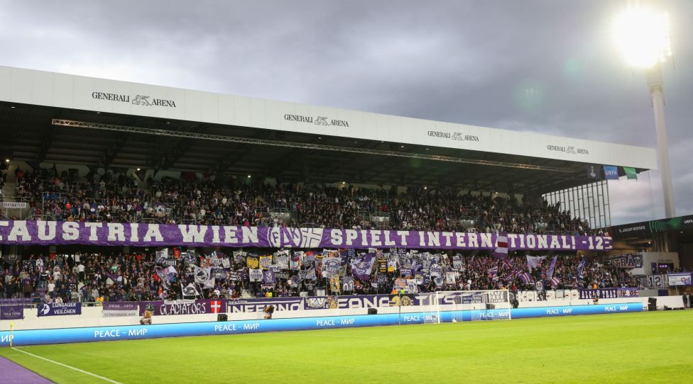 VIENNA,AUSTRIA,08.SEP.22 - SOCCER - UEFA Europa Conference League, group stage, FK Austria Wien vs Hapoel Be er Sheva.  Image shows fans of A.Wien. Photo: GEPA pictures/ Armin Rauthner