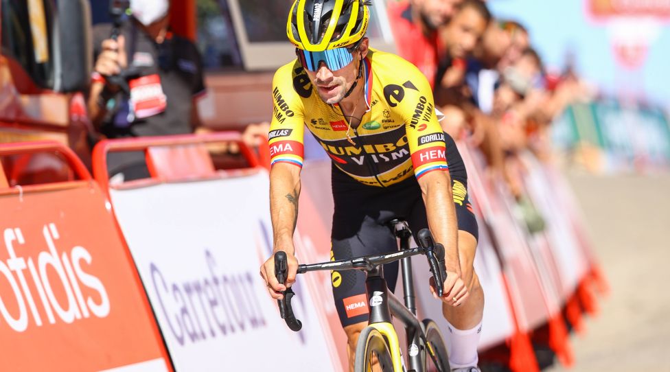 Slovenian Primoz Roglic of Jumbo-Visma pictured in action during stage 14 of the 2022 edition of the Vuelta a Espana , Tour of Spain cycling race, from Montoro to Sierra de La Pandera 160,3 km, Spain, Saturday 03 September 2022. DAVIDxPINTENS PUBLICATIONxNOTxINxBELxFRAxNED x42439208x