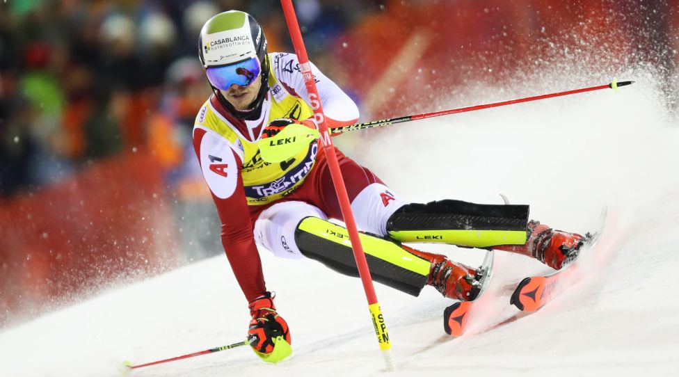 MADONNA DI CAMPIGLIO,ITALY,22.DEC.22 - ALPINE SKIING - FIS World Cup, night slalom, men. Image shows Manuel Feller (AUT). Photo: GEPA pictures/ Mathias Mandl