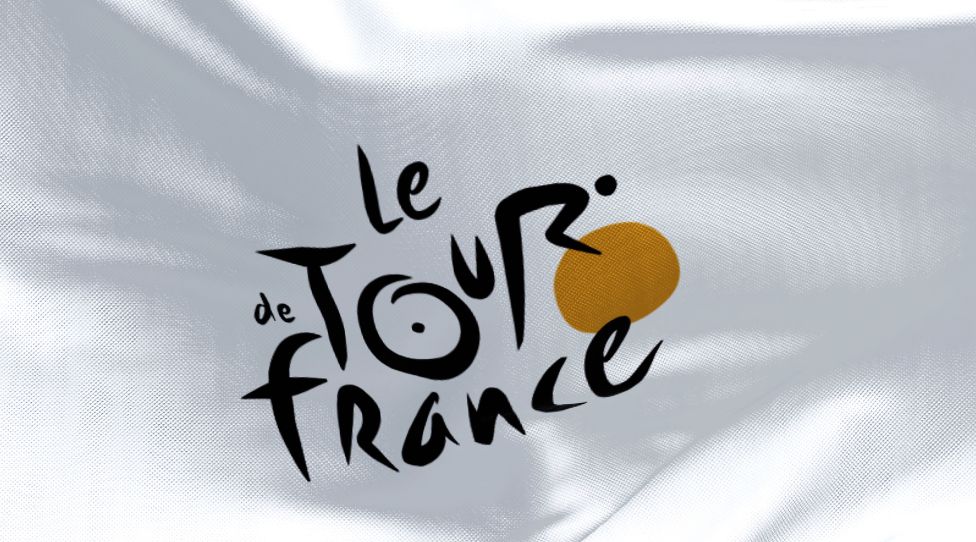 Flag with the Tour de France logo waving, Paris, France, June 2022: Flag with the Tour de France logo waving. The Tour de France is the most important cycling event of the year and one of the most important sporting events in the world, Paris, France, June 2022: Flag with the Tour de France logo waving. The Tour de France is the most important cycling event of the year and one of the most important sporting events in the world, 16.06.2022, Copyright: xrarrarorrox Panthermedia31531014.jpg