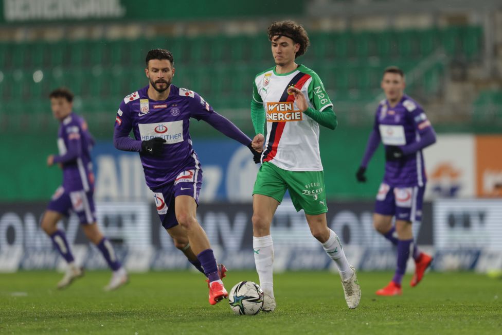 Im 334. Wiener Derby lag Rapid bereits eine Minute nach Spielbeginn zurück. Den Blitz-Treffer von Braunöder egalisierte 