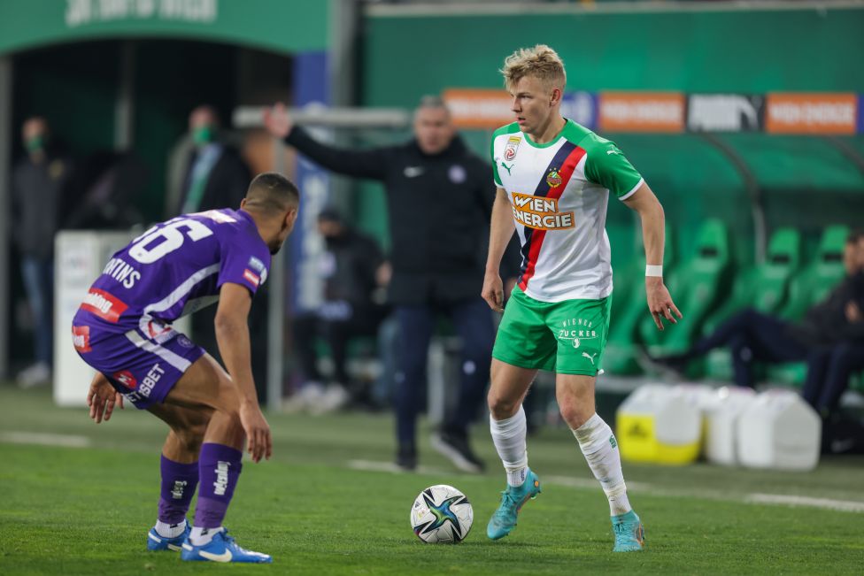 Trotz Rapid-Führung will auch im ersten Duell der Erzrivalen in der Meistergruppe (Saison 2021/22) kein Heimsieg gelinge