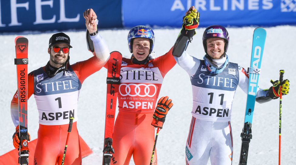 Marco Odermatt hat sich mit dem Sieg in Aspen die kleine Kristallkugel im Riesentorlauf-Weltcup gesichert