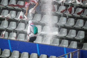 Spielabbruch? Der Deutsche Wetterdienst kündigt zum Zeitpunkt des EM-Achtelfinals zwischen dem DFB und Dänemark Gewitter