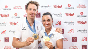 Lara Vadlau und Lukas Mähr sind die Fahnenträger für Österreich bei der Schlussfeier der Olympischen Spiele am (heutigen