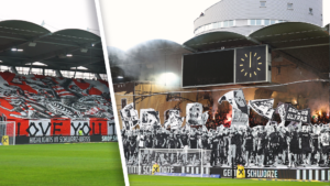 Die Fans des SK Sturm Graz und von Stadtrivale GAK haben beim 200. Grazer Derby mit beeindruckenden Choreos aufgezeigt