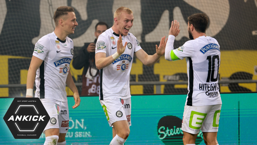 Otar Kiteishvili von Sturm Graz führt nach dem überzeugenden Sieg im Grazer Derby gegen den GAK das Ankick-Team der 10. 