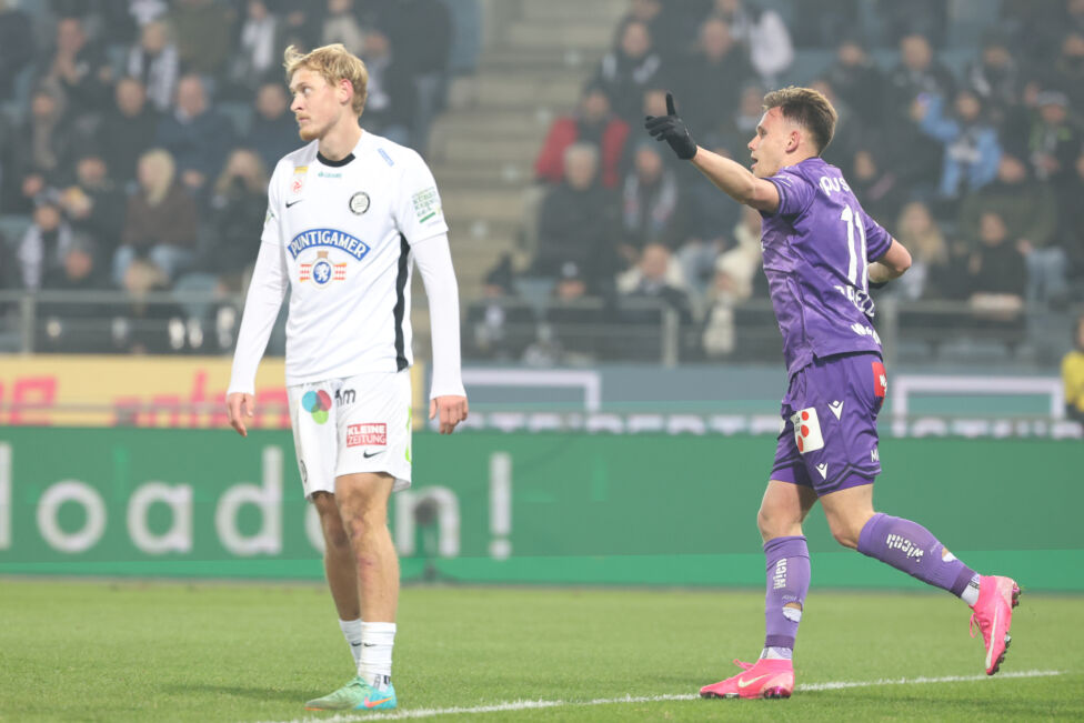 Austria-Stürmer Nik Prelec hat das Tor der 17. Runde in der ADMIRAL Bundesliga erzielt