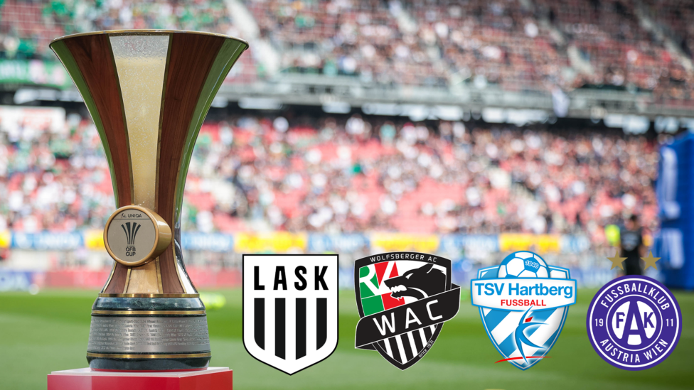 Die Paarungen im ÖFB-Cup-Halbfinale stehen fest