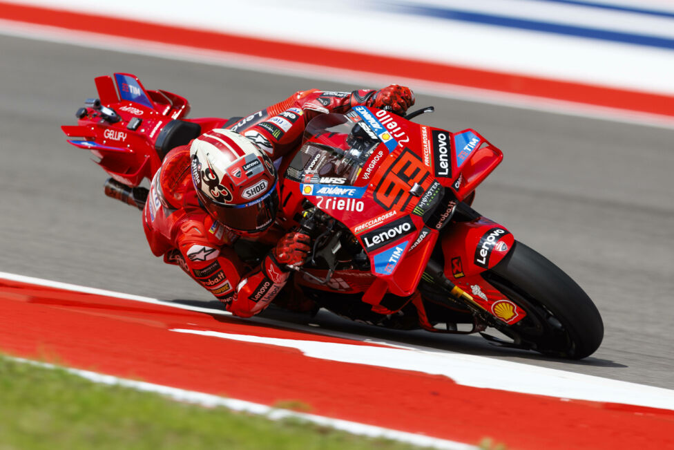 Ducati-Fahrer Marc Marquez ist auch am Samstag beim Sprintrennen der MotoGP im texanischen Austin das Maß aller Dinge ge