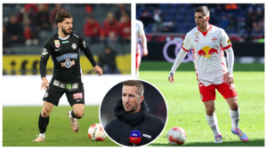 Otar Kiteishvili von Sturm Graz und Oscar Gloukh von Red Bull Salzburg sorgen in der ADMIRAL Bundesliga für Furore