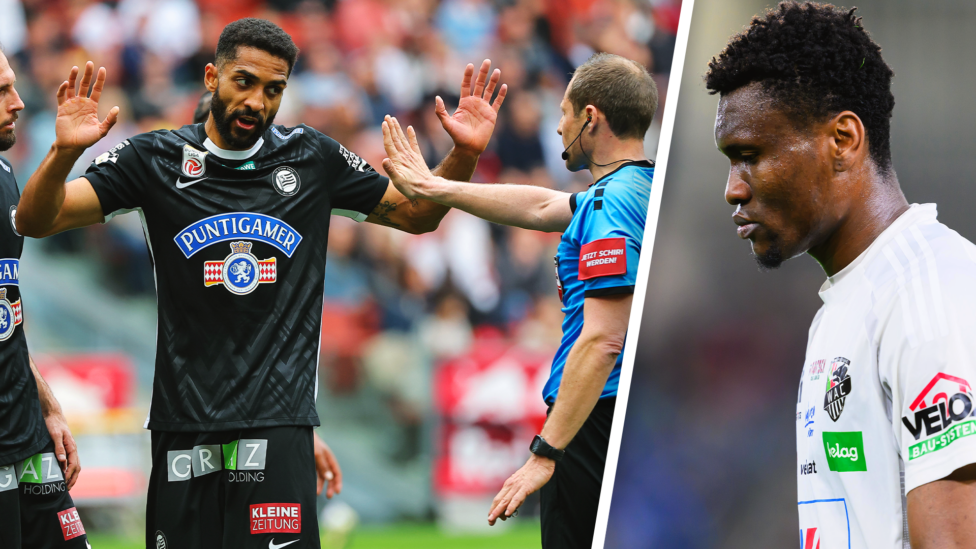 Nach den Roten Karten am vergangenen Spieltag stehen nun die Sperren für Sturms Gregory Wüthrich und WAC-Akteur Chibuike