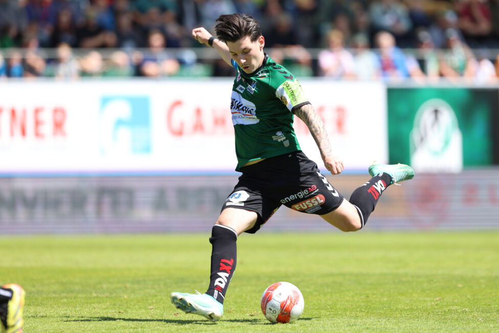 Der 26-jährige steirische Offensivspieler Mark Grosse von Aufsteiger SV Ried ist von Präsidenten, Managern und Trainern 