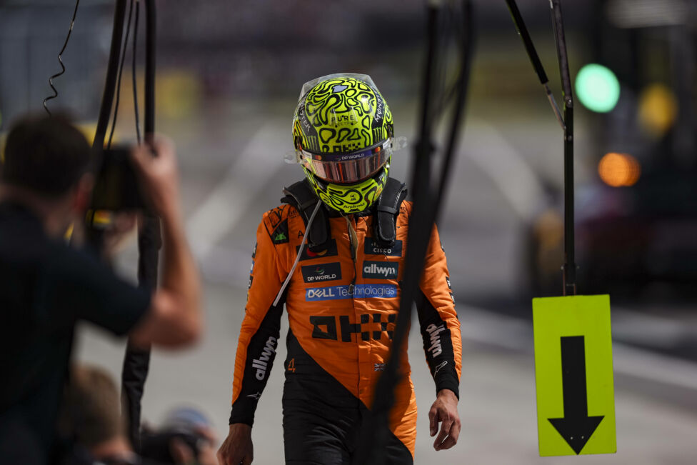Lando Norris nach der Kollision mit Teamkollege Oscar Piastri beim Großen Preis von Kanada in Montreal