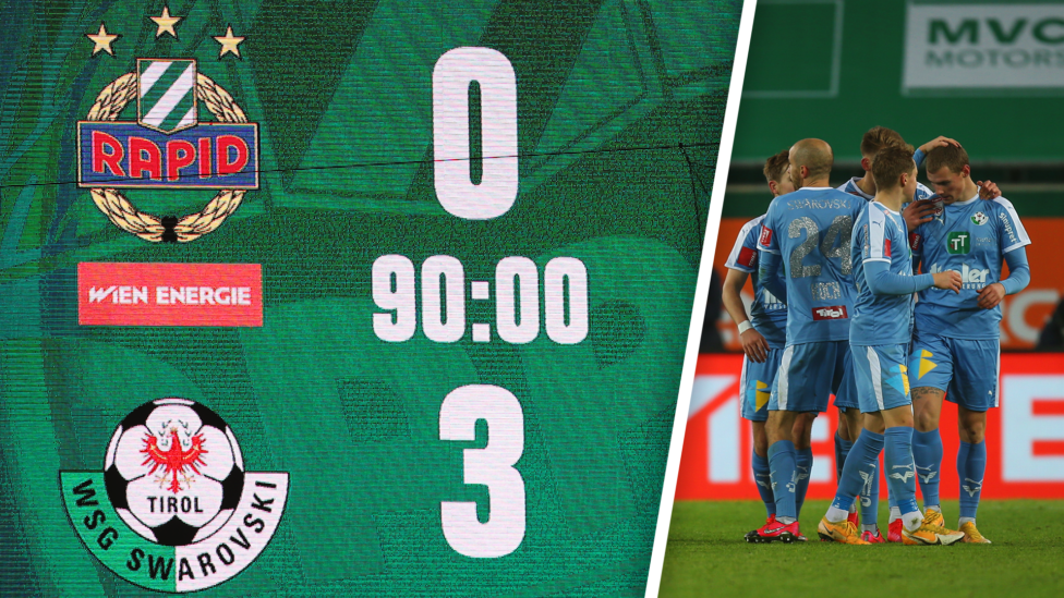 Allzu oft kommt es nicht vor, dass die WSG Tirol gegen den SK Rapid punktet